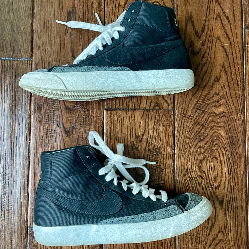 Nike Black and White High-Top Sneakers